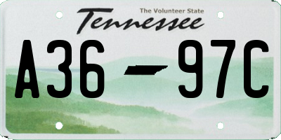 TN license plate A3697C