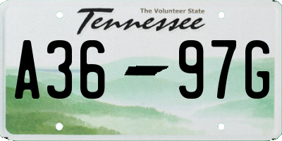 TN license plate A3697G