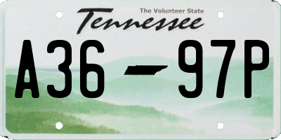 TN license plate A3697P