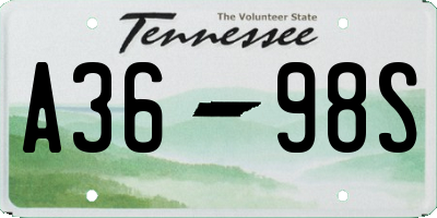TN license plate A3698S