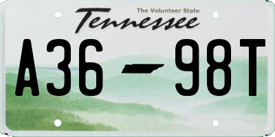 TN license plate A3698T