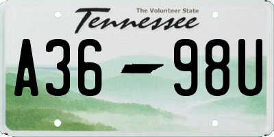 TN license plate A3698U