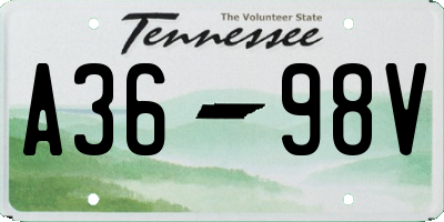 TN license plate A3698V