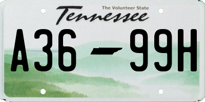 TN license plate A3699H