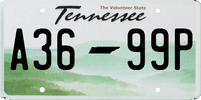 TN license plate A3699P