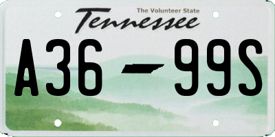 TN license plate A3699S