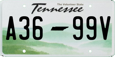 TN license plate A3699V