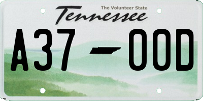 TN license plate A3700D