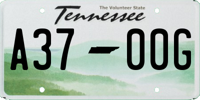 TN license plate A3700G