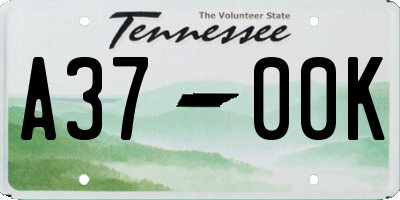 TN license plate A3700K