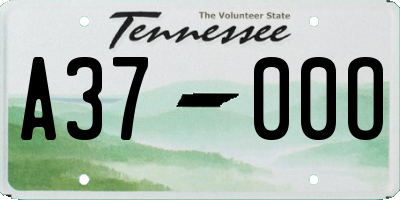 TN license plate A3700O
