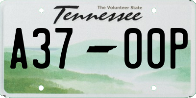 TN license plate A3700P