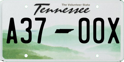 TN license plate A3700X