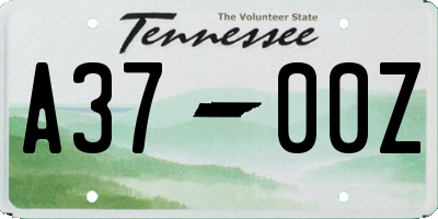 TN license plate A3700Z