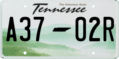 TN license plate A3702R