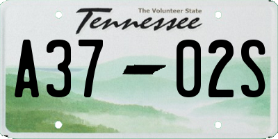 TN license plate A3702S