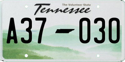 TN license plate A3703O