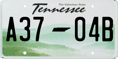 TN license plate A3704B