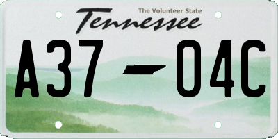 TN license plate A3704C