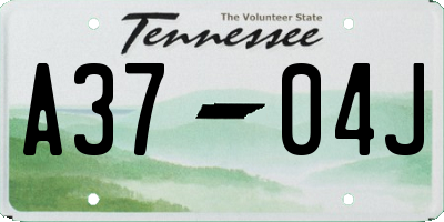 TN license plate A3704J