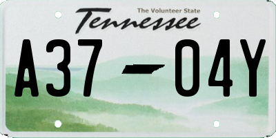 TN license plate A3704Y