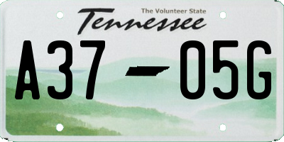 TN license plate A3705G
