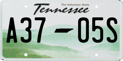 TN license plate A3705S