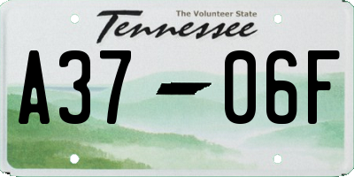 TN license plate A3706F