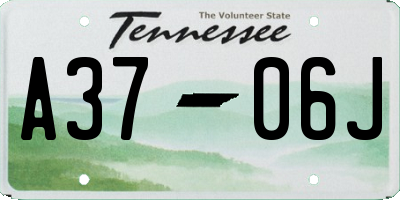 TN license plate A3706J