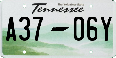 TN license plate A3706Y