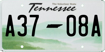 TN license plate A3708A