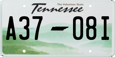 TN license plate A3708I