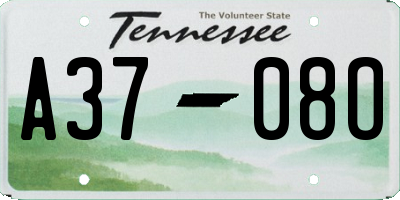 TN license plate A3708O