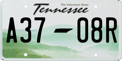 TN license plate A3708R