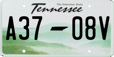 TN license plate A3708V