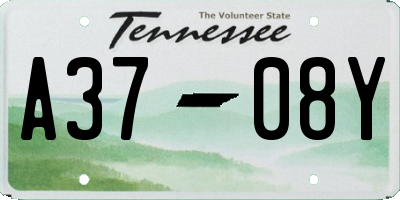 TN license plate A3708Y