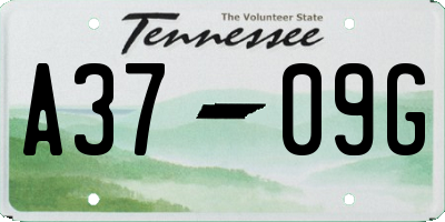 TN license plate A3709G