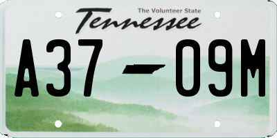 TN license plate A3709M