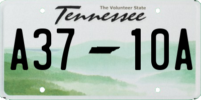 TN license plate A3710A