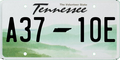 TN license plate A3710E