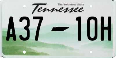 TN license plate A3710H
