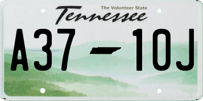 TN license plate A3710J