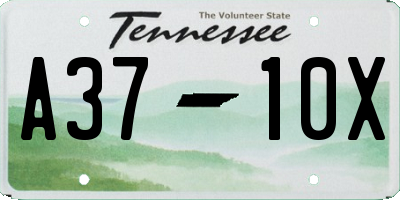 TN license plate A3710X