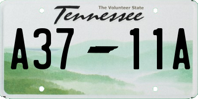 TN license plate A3711A