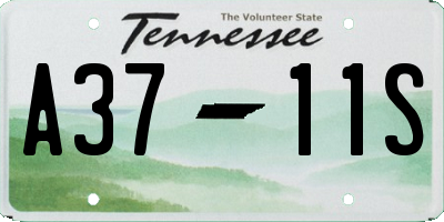 TN license plate A3711S