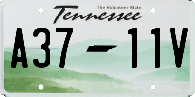 TN license plate A3711V