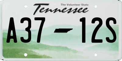 TN license plate A3712S
