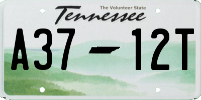TN license plate A3712T