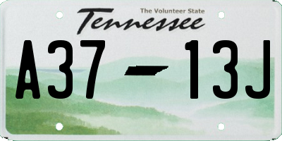 TN license plate A3713J