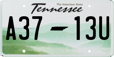 TN license plate A3713U